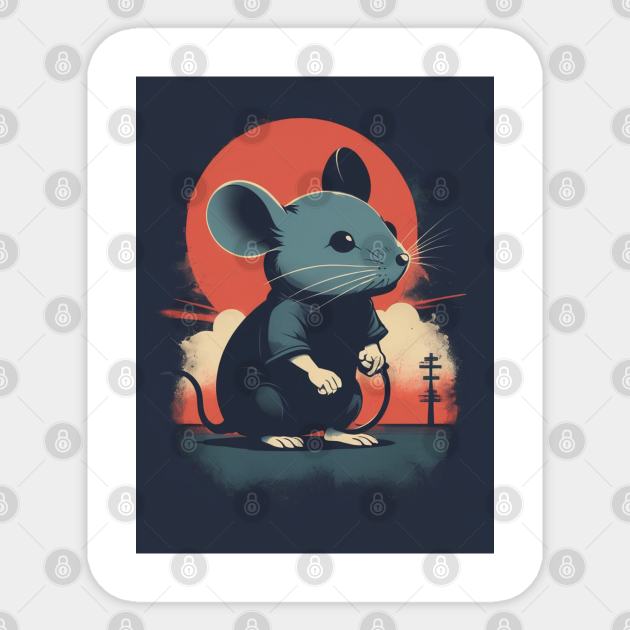 Mouse 2 - Japanese Old Vintage Sticker by nextpensive